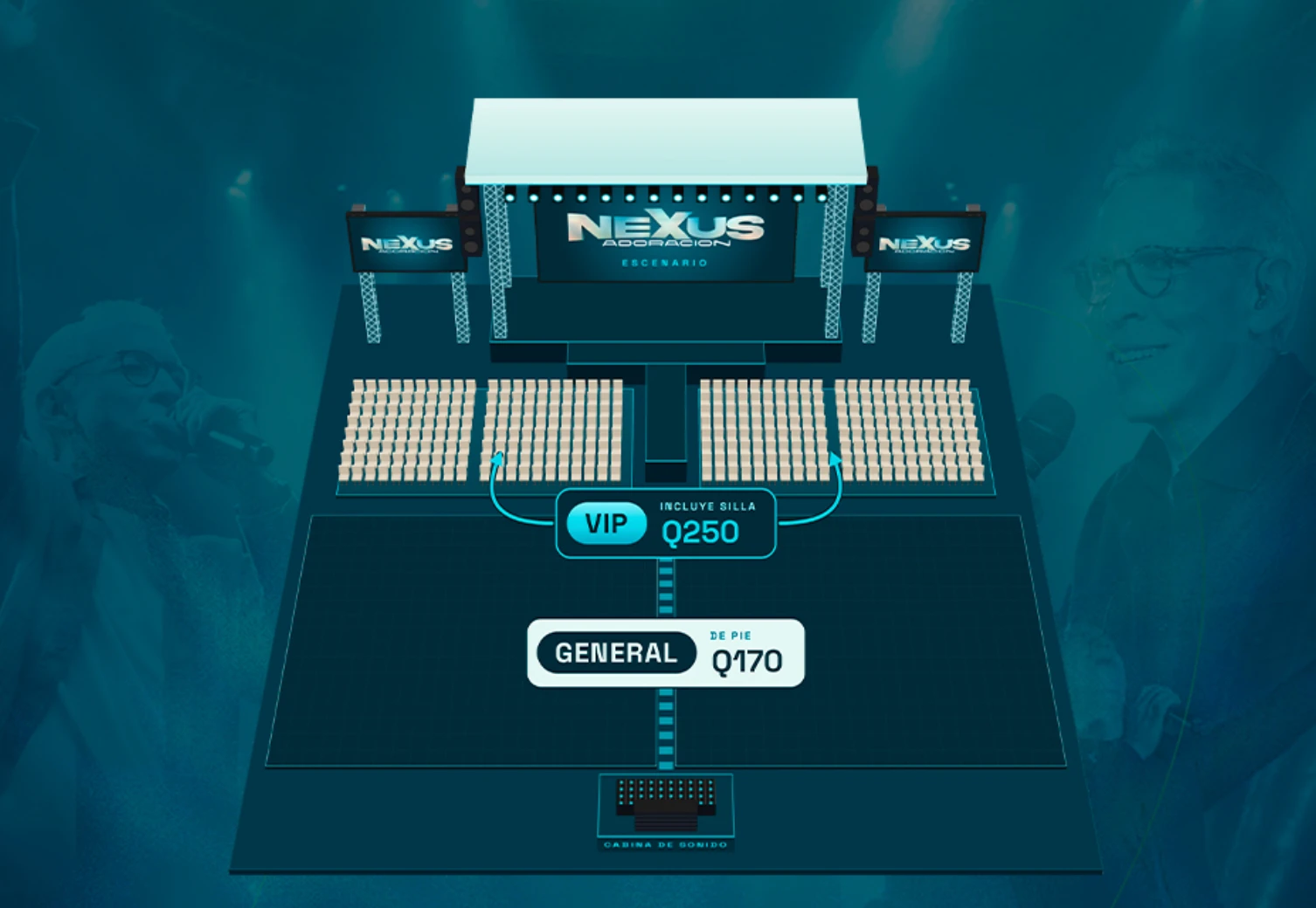 Mapa del venue NEXUS ADORACIÓN